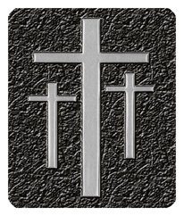 237 DF35 517 BK SL 3 Crosses Black Silver